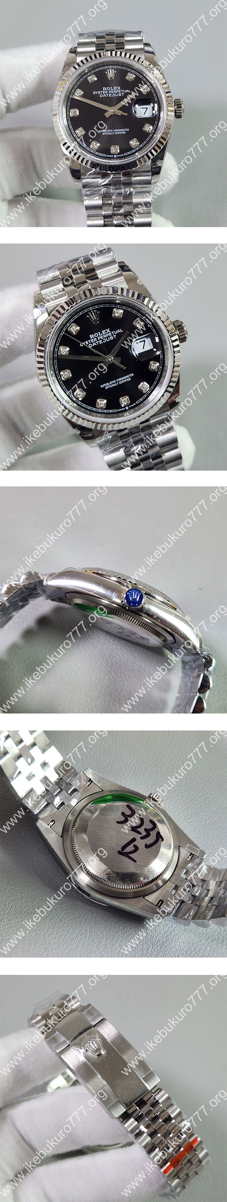 池袋店舗 ロレックスコピー デイトジャスト 36 126234G ブラック 10Pダイヤ GM製スーパーコピー時計販売店