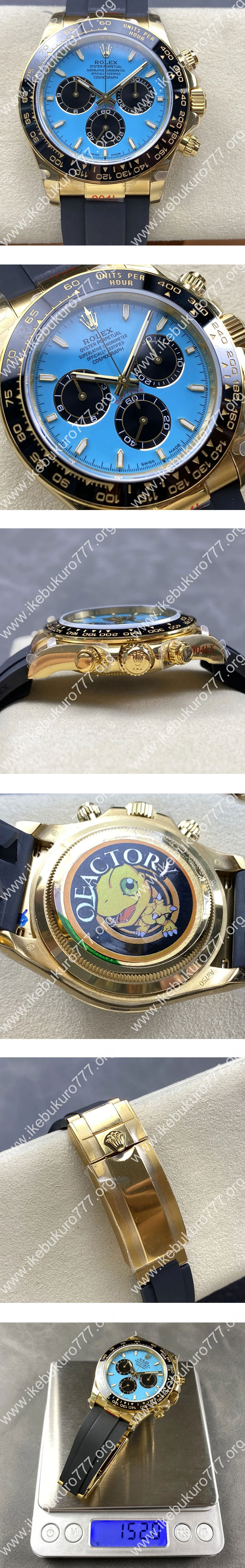 超人気 QF製加重版 ロレックスコピー デイトナ Ref.126518LN ターコイズブルー文字盤