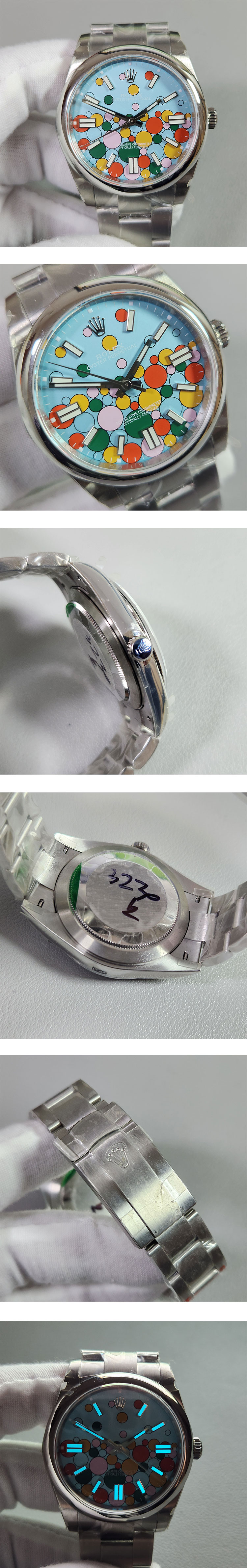 可愛い文字盤ロレックスコピーオイスター パーペチュアルM124300-0008(GM製造メーカー)