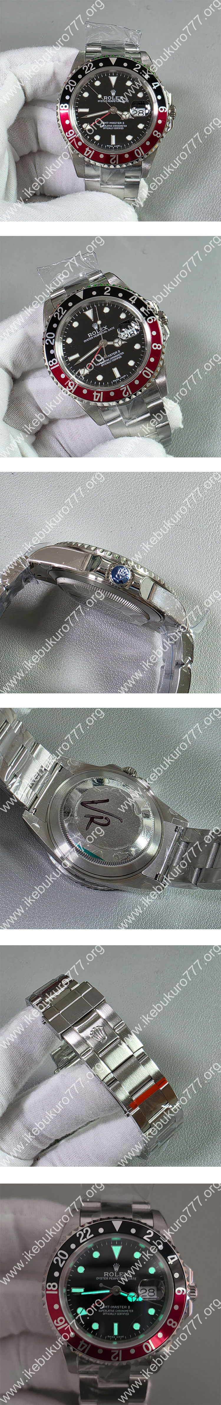 GM製ロレックスコピー GMTマスター II 赤黒ベゼル 16710 3186搭載 優れた精度
