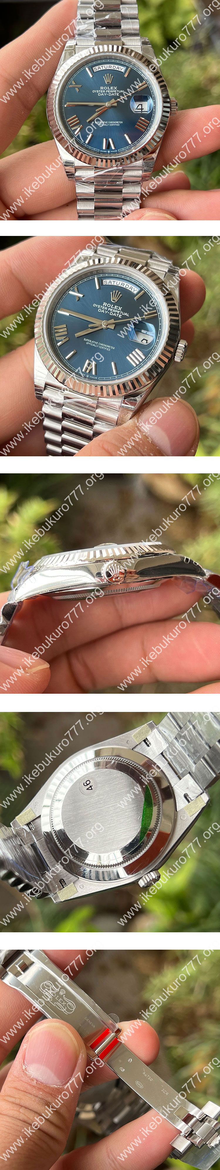 【VS製 スーパーコピー時計】ロレックス 228239 デイデイト 40 ブルーローマ 加重版