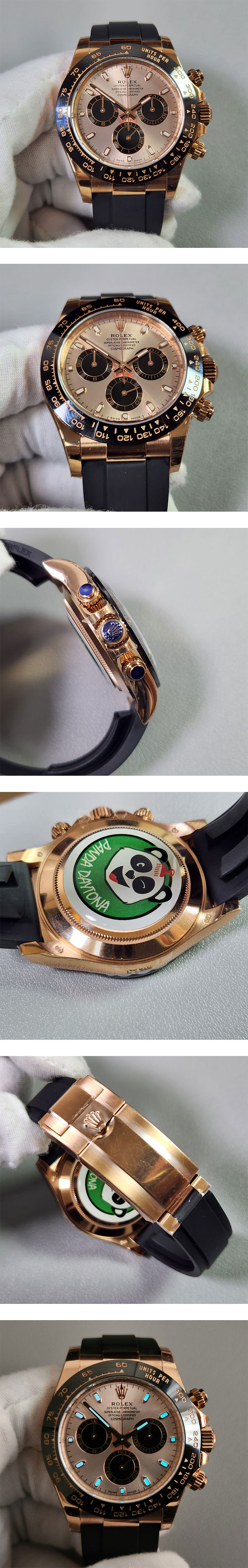 BT工場出品！ロレックス最高級 デイトナコピー 116515LN ピンク/ブラック 40mm 専用の4130ムーブメント！