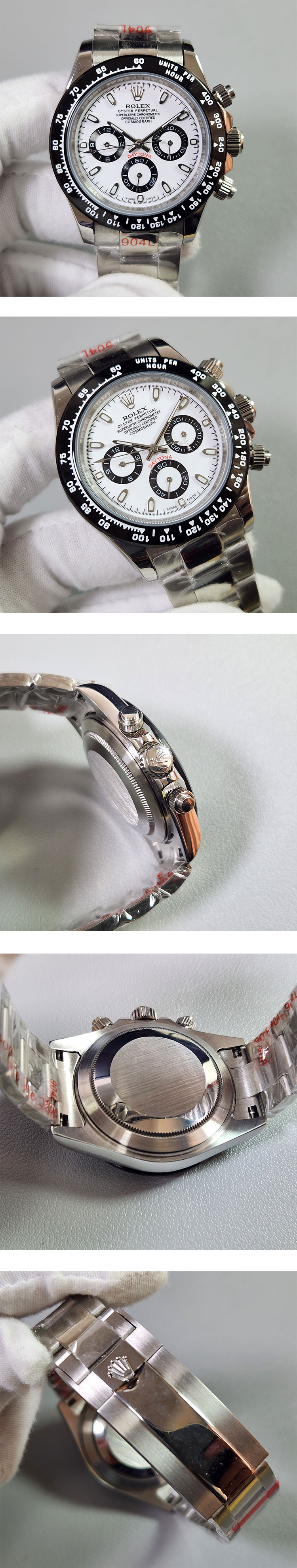 優等商品 ROLEX デイトナRef.116500LN Asian 21600振動ムーブメント 40mm 自動巻き ホワイト文字盤