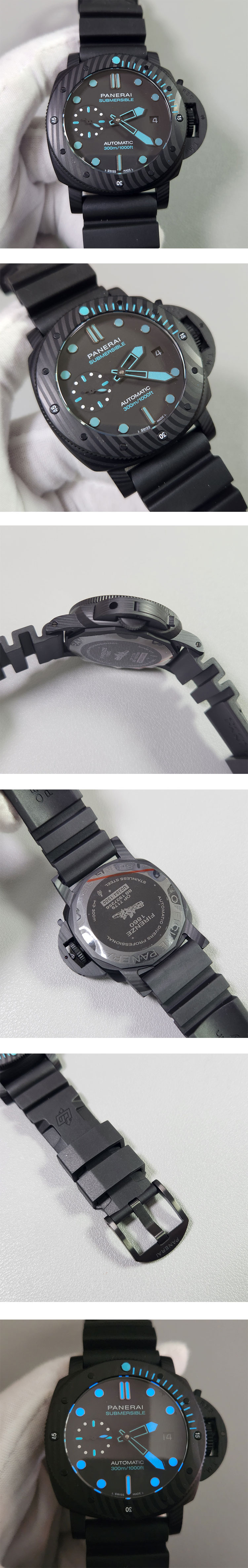 TT製 パネライコピー時計 PAM00960 サブマーシブル カーボテック 42mm カモメ2555ムーブメント搭載!