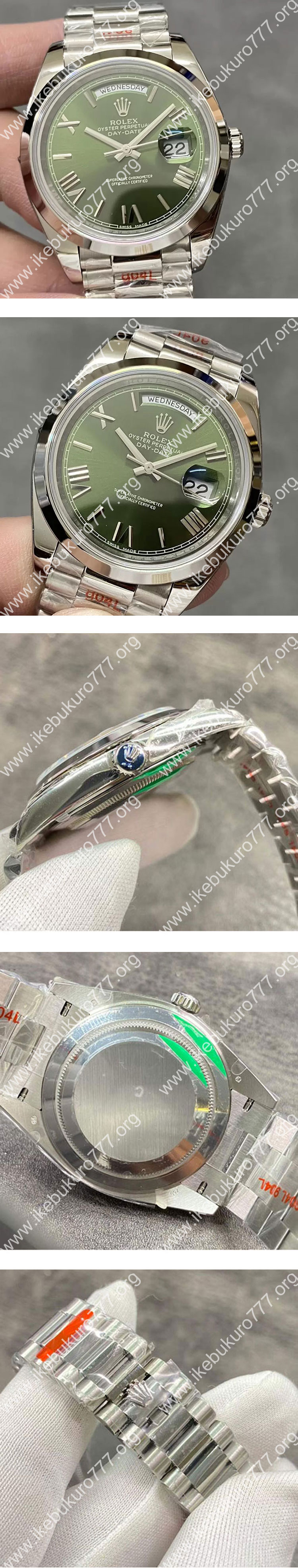 「GM製」 スーパーコピーロレックス デイデイト M228206-0027 グリーン 40mm 3255搭載