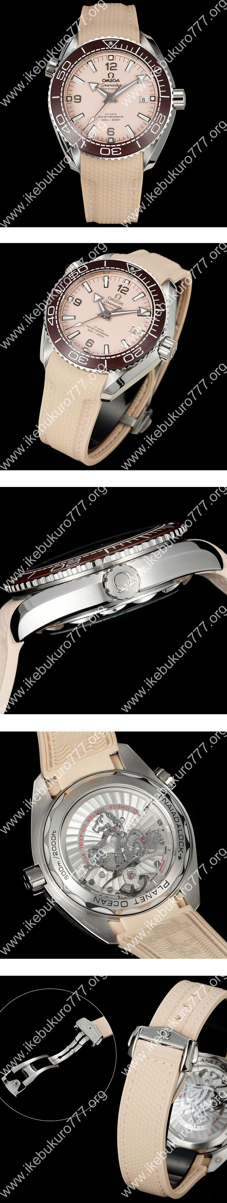 【TVS工場】オメガコピー シーマスター プラネットオーシャン 43.5MM 215.32.44.21.09.001 ベージュ SS ラバー 安心購入