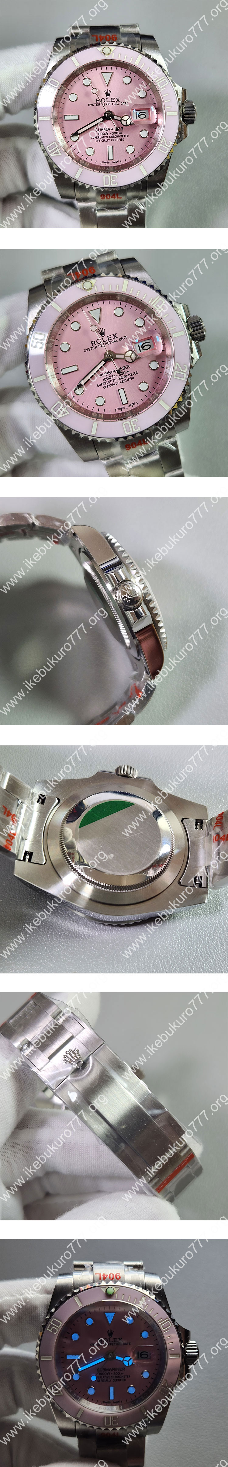 TT製 スーパーコピー時計 ロレックス サブマリーナー  116610 ピンク 改装