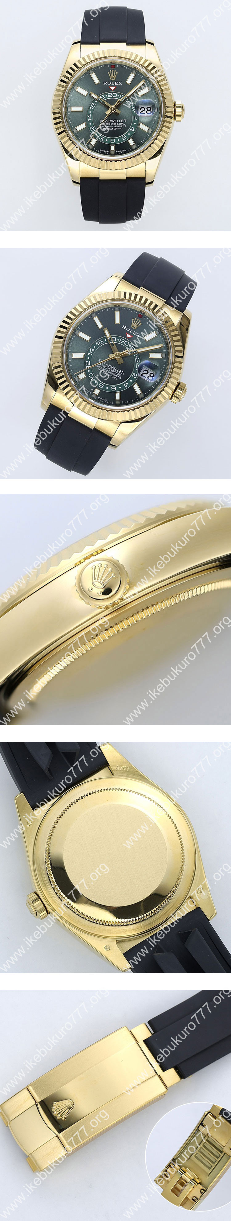 【9002搭載、42mm】最高級ロレックスコピー336238-0004 スカイドゥエラー グリーン ZF工場