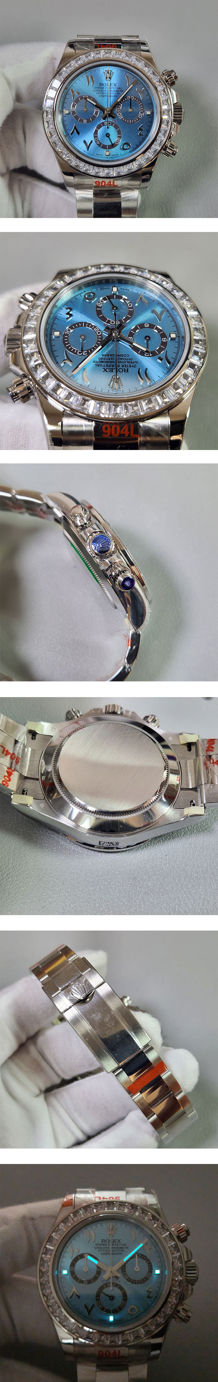 【貴重な日本限定品】ロレックスコピー116576TBR コスモグラフ デイトナ 40mm アイスブルー 希少新作