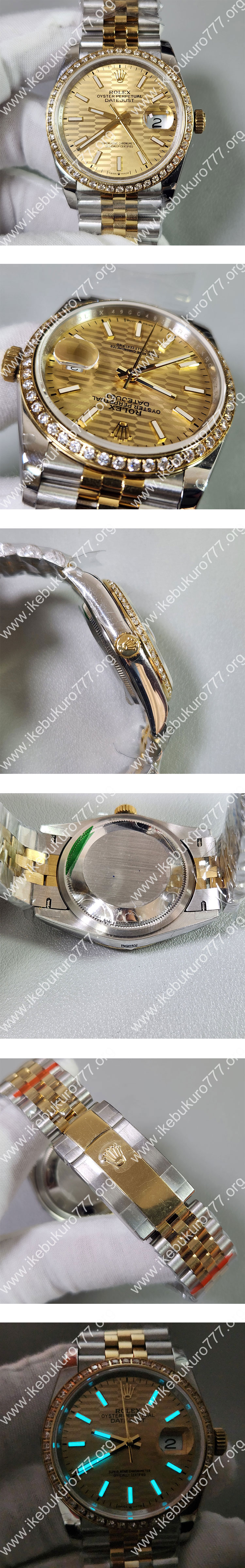 GM製スーパーコピー ロレックス M126283RBR-0025デイトジャスト 36mm シャンパンフルーテッド 3235搭載 新着出品