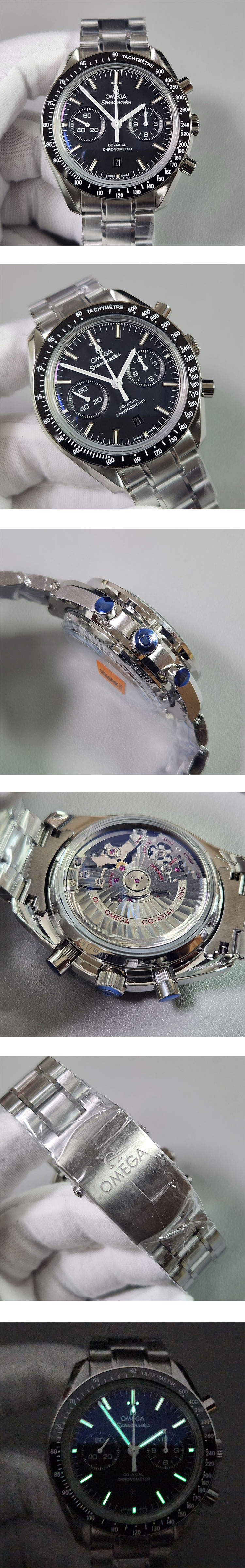 安心購入 OMEGA スピードマスター コーアクシャル クロノグラフ Cal.9300搭載!AUTOMATIC Noob工場 夜光