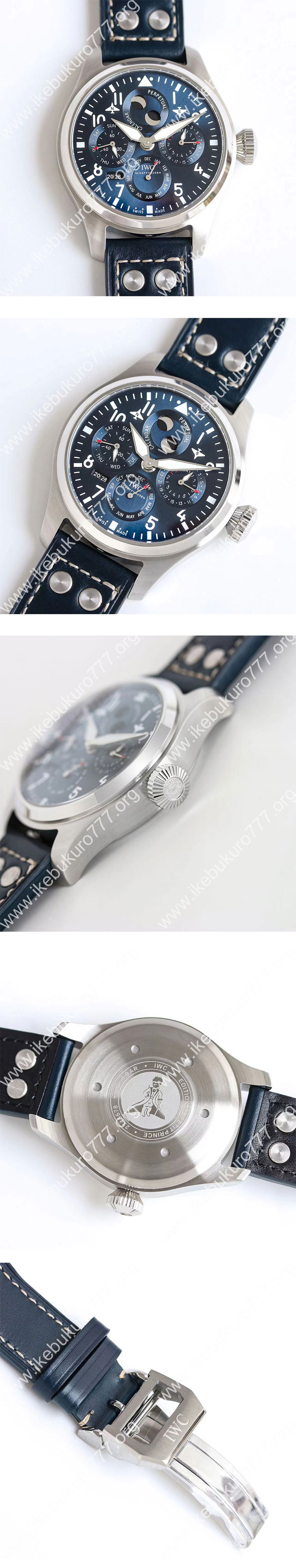 V9製 IWCコピー ビッグ パイロット パーペチュアルカレンダー IW503605 ブルー 大好評ストア