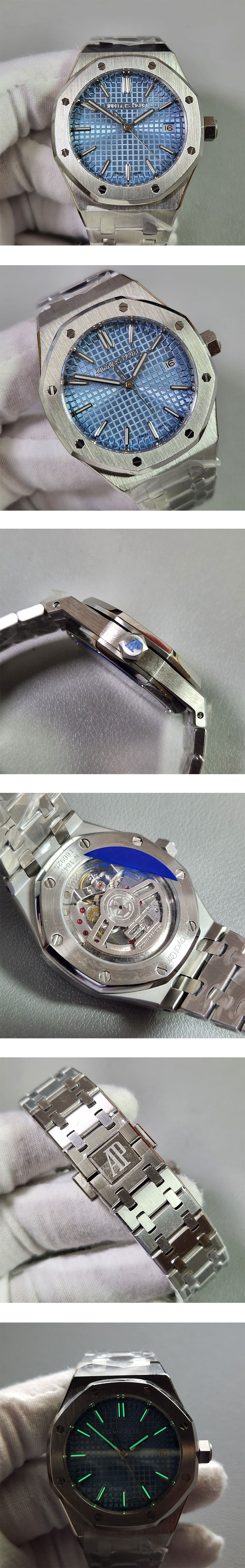 BF オーデマピゲコピー ロイヤルオーク オートマティック 15550ST.OO.1356ST.08 ライトブルー ユニセックス