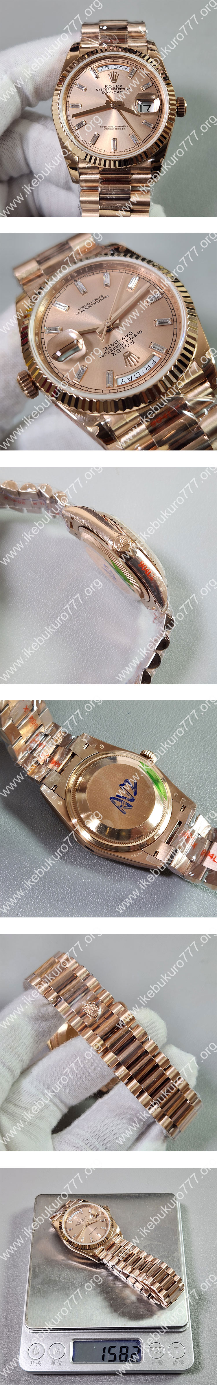 【加重版 GM製】 ロレックススーパーコピー 128235 デイデイト 36mm 重量158g