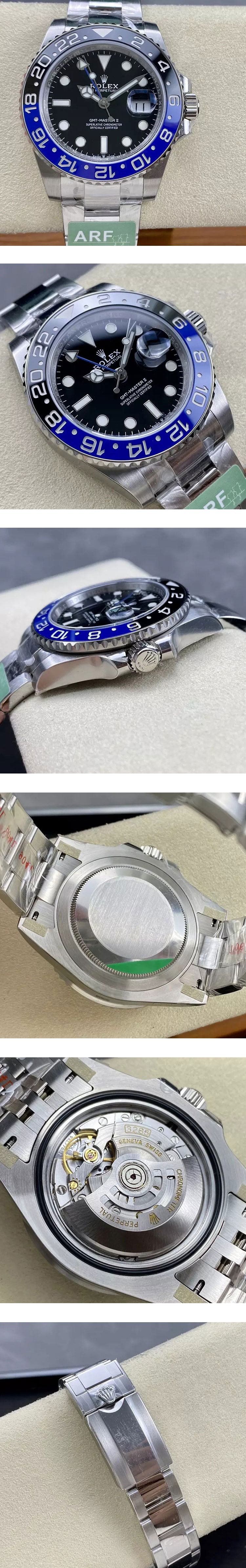 【ARF工場 3235搭載 】市場最高品質ロレックスコピーM126710BLNR-0003 GMTマスター II ブルーブラック オイスターブレス