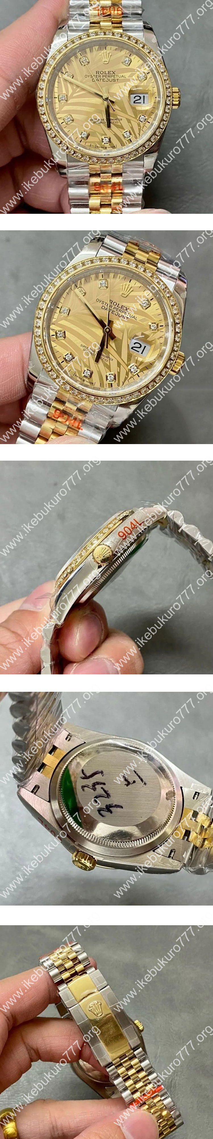 GM製ロレックスコピー M126283RBR-0029 デイトジャスト 36mm ゴールデンパームモチーフ 3235搭載