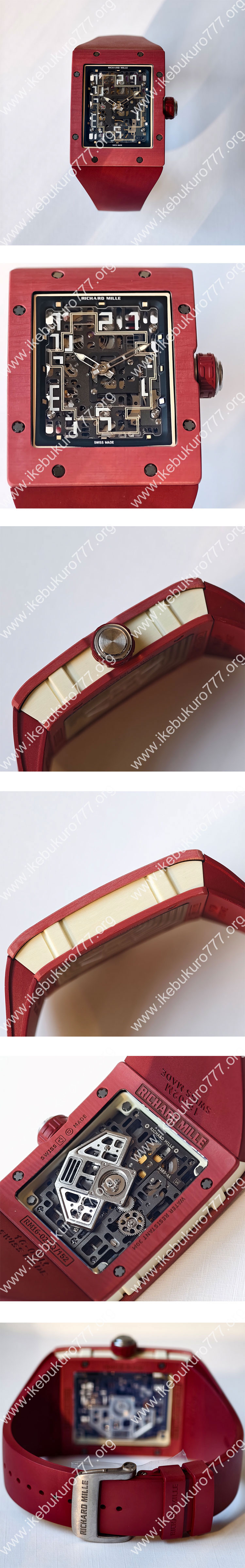 AV工場 リシャール・ミルコピー RM 16-02 オートマティック エクストラフラット レッド 完成度が完璧