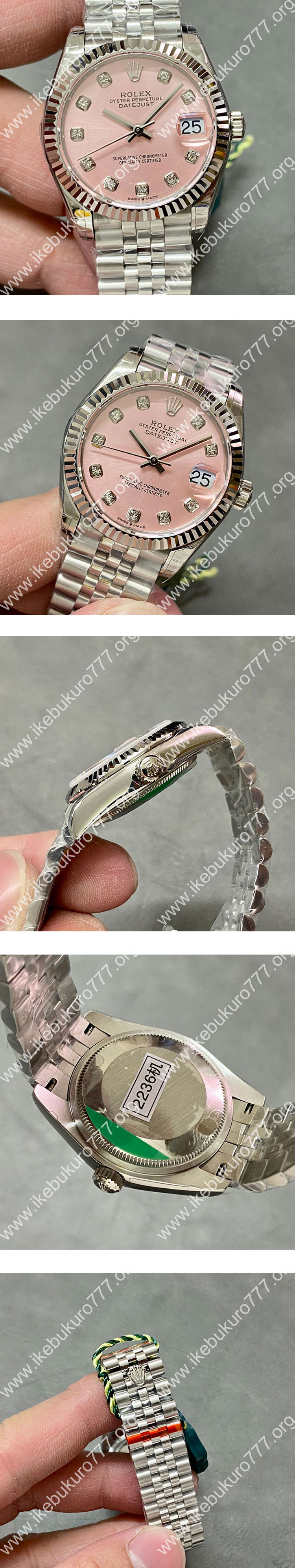 GS製 ロレックスコピーM278274-0032 デイトジャスト31mm ピンク文字盤 2236搭載 高級感感じる