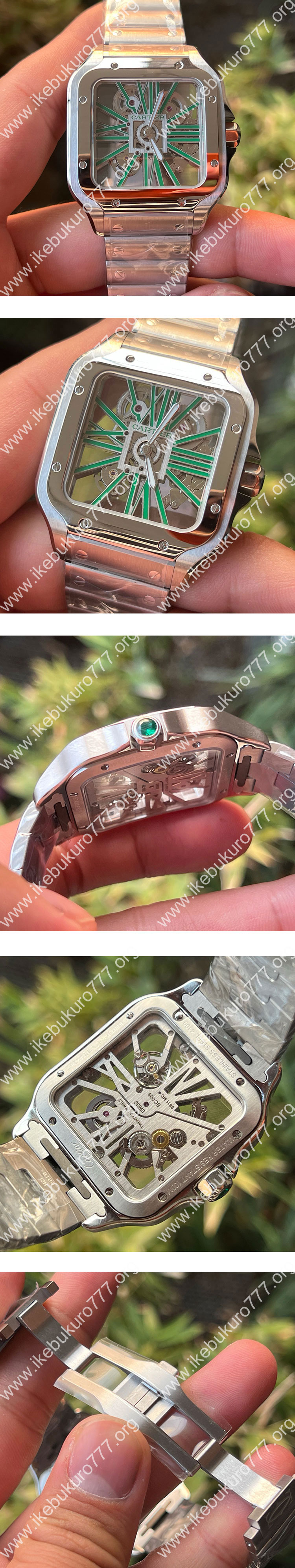 RF工場 カルティエスーパーコピー時計 サントス ドゥ スケルトン WHSA0028