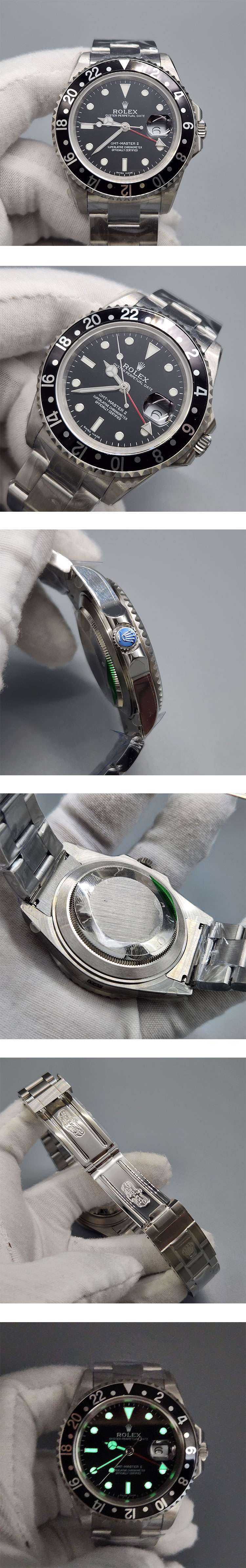 GM製ロレックスコピー GMTマスター II 16710 ブラック 3186搭載! 優れた精度