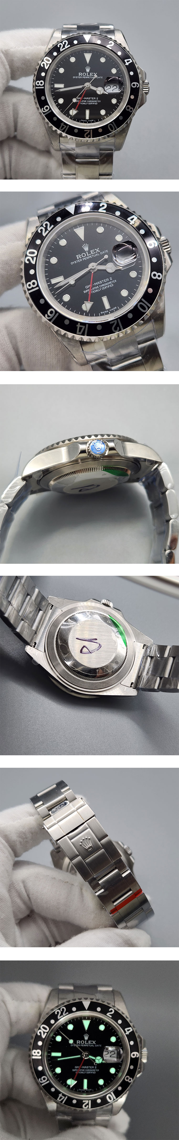 GM製ロレックスコピー 16710 GMTマスター II 40mm ブラック 最安値挑戦