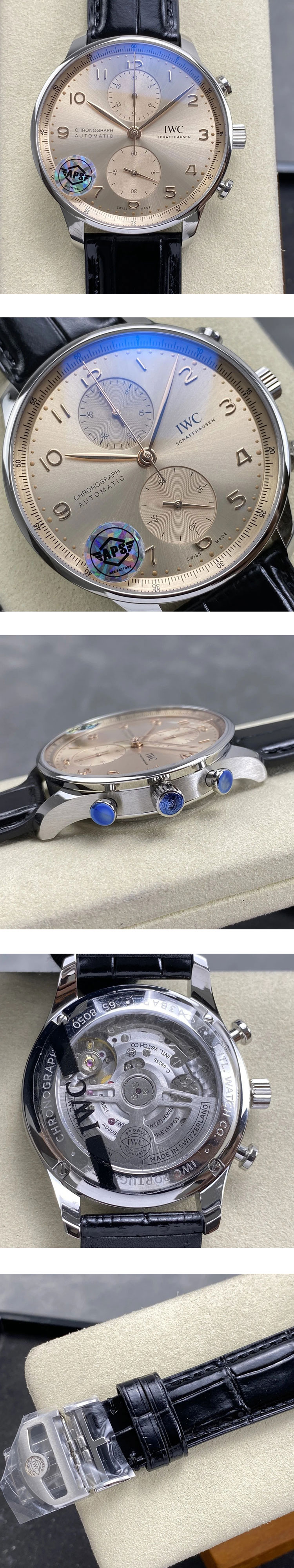 【APS製造 ベージュ】 IWCコピー インターナショナルウォッチカンパニー ポルトギーゼ クロノグラフ IW371624 デューン