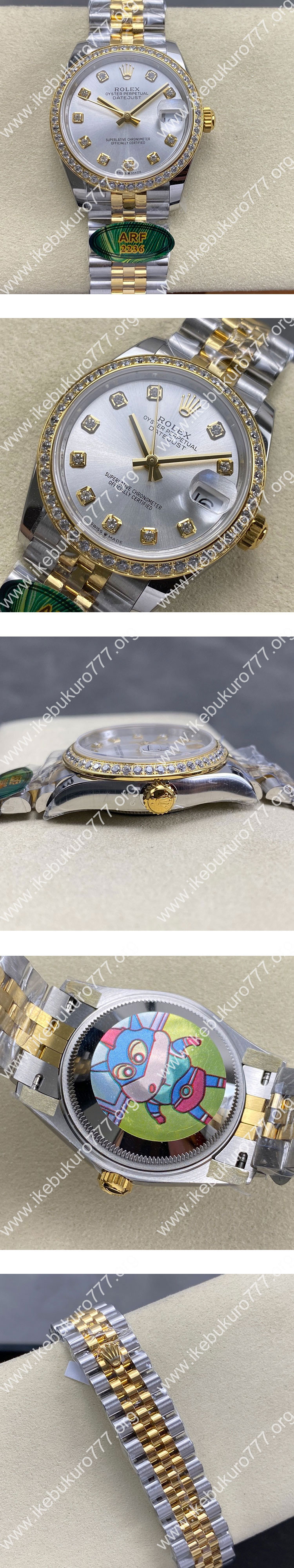 【ARF製 レディース】ロレックスコピー時計 M278383RBR-0020 デイトジャスト 31mm 2236搭載