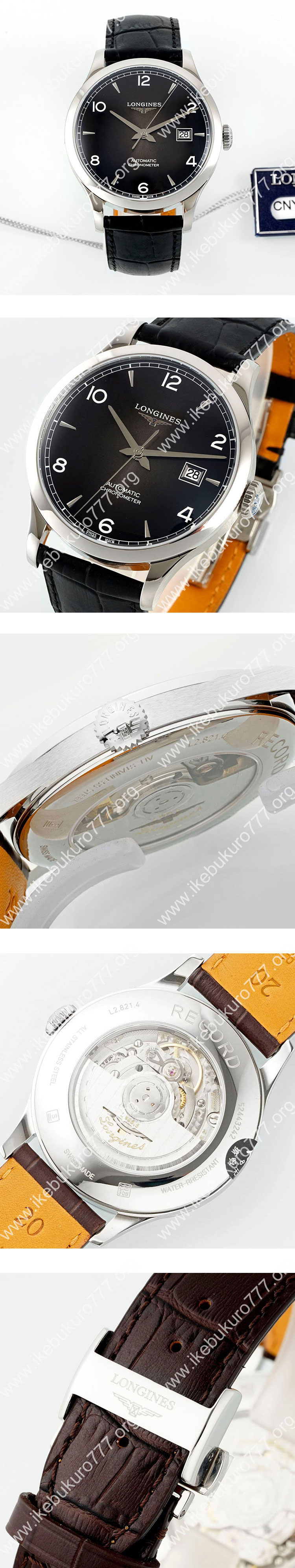 【ロンジンスーパーコピー時計】AF工場製  レコード L2.821.5.11.2 優れた品質