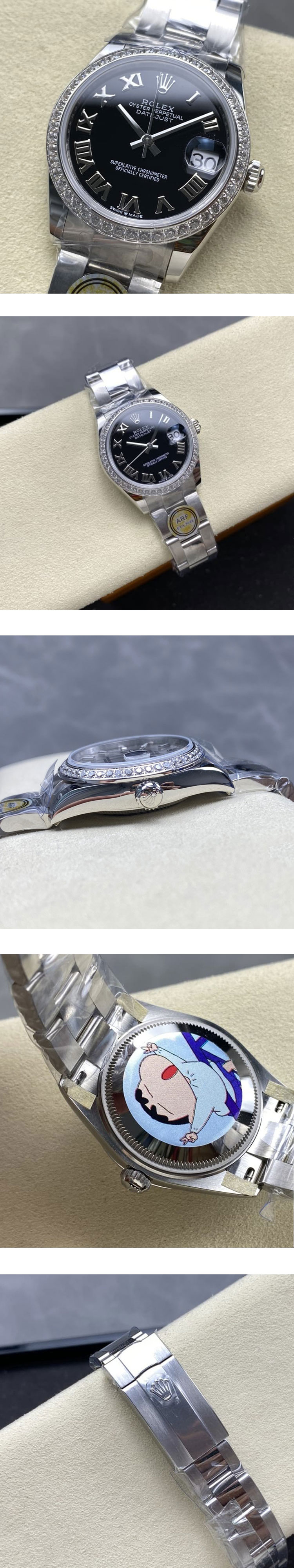 【ARF製 2236搭載】ロレックスコピー M278384RBR-0001 デイトジャスト 31mm ブラック 新品仕上げ済