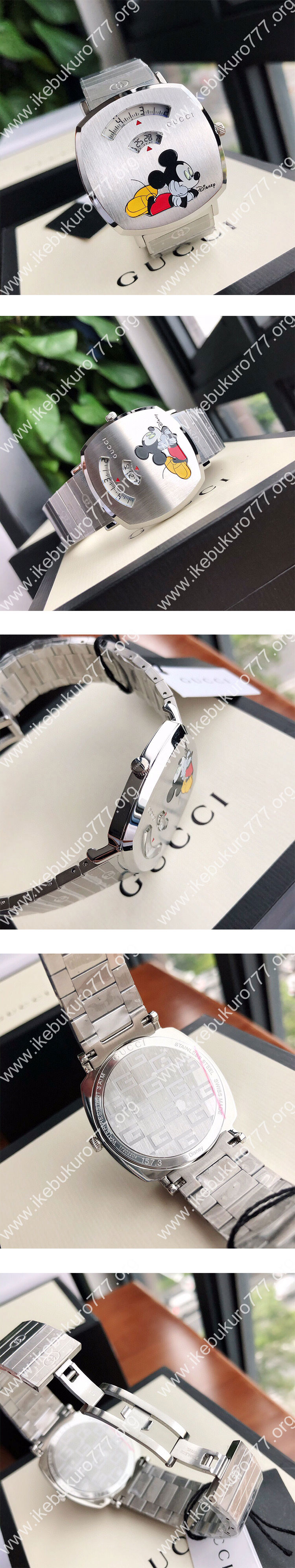 【GU製】グッチ ディズニーXグッチ グリップウォッチ YA157419 ホワイト レプリカ時計