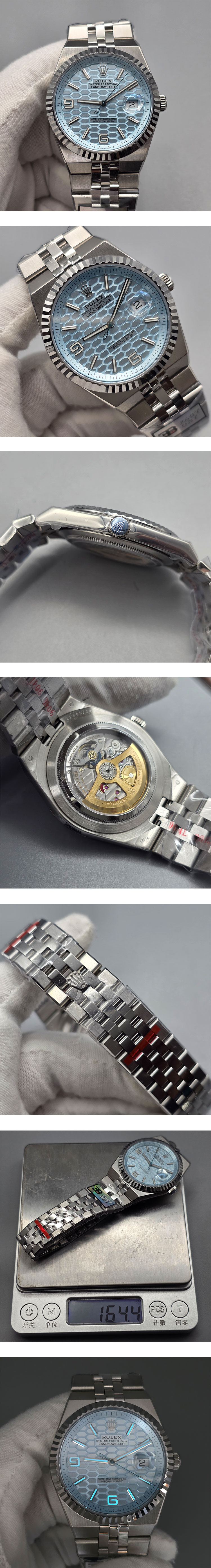 EB工場ロレックススーパーコピー時計 M127336-0001 ランドドゥエラー 40mm アイスブルー 加重版