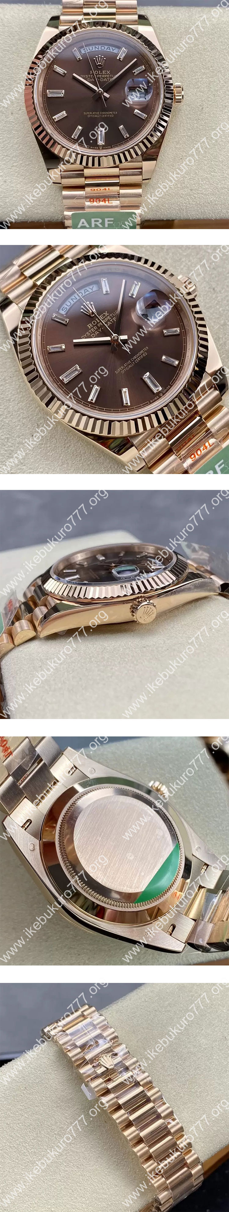 【ARF工場 加重版】最強のロレックスコピーM228235-0003 デイデイト 40mm チョコレート 3255搭載 人気上昇レプリカ時計