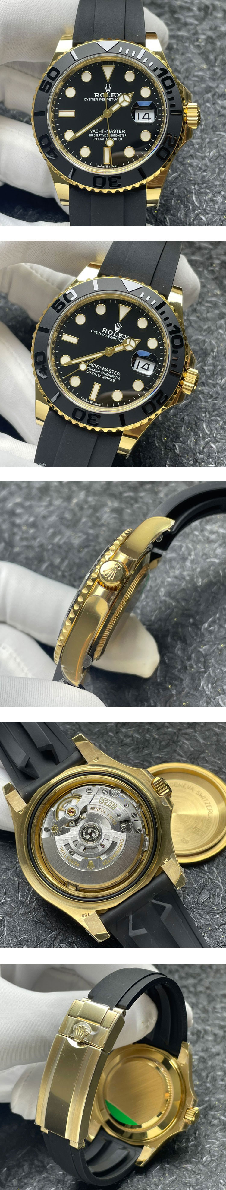 【ARF製加重版】ロレックスコピーM226658-0001 最高精密ヨットマスター 42mm ブラック文字盤 Cal.3235