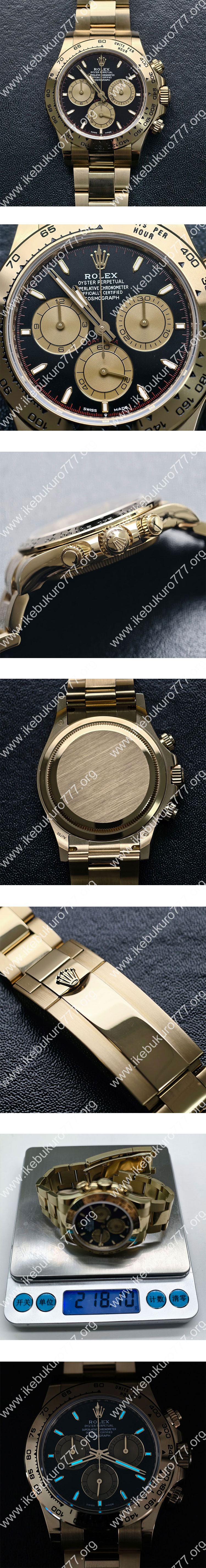 【BDS工場 加重版】ロレックスコピー コスモグラフデイトナ M126508-0002 ブラック&ゴールド 4131搭載 砲金