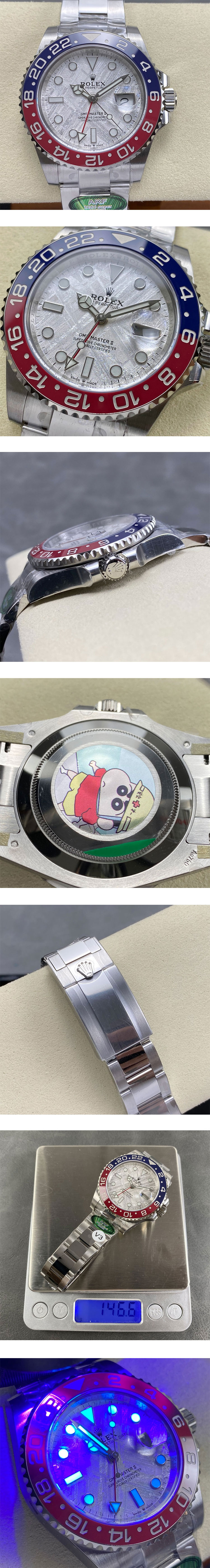 【ARF製】ロレックスコピー M126719BLRO-0002 GMTマスター メテオライト 3285搭載 池袋好評商品