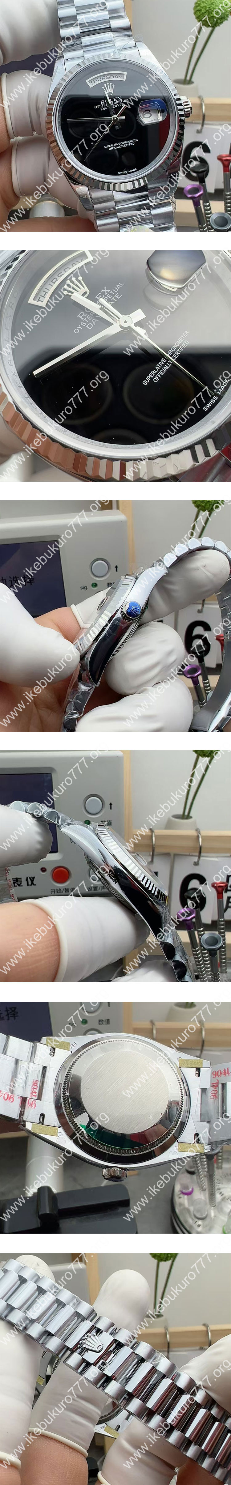 「TW製」ロレックスコピー デイデイト 18039 ブラック 3255搭載 新品腕時計