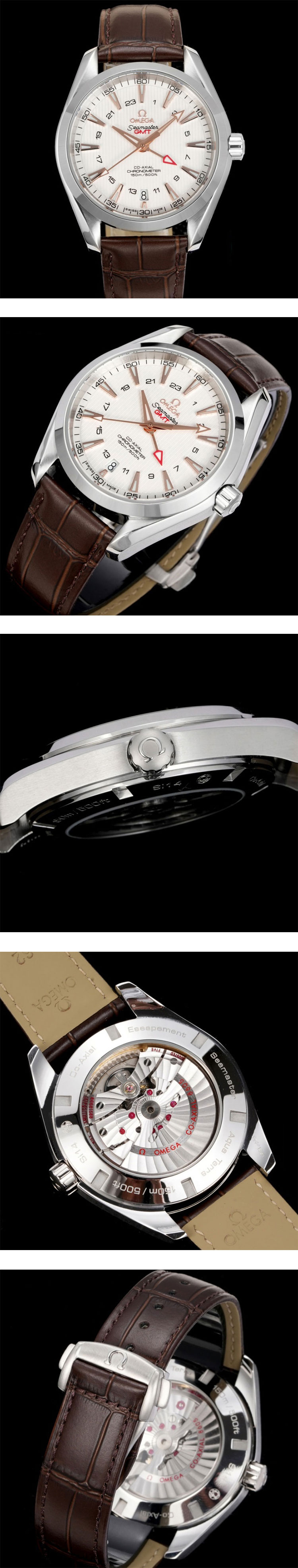 【オメガスーパーコピー時計】OVS製 231.13.43.22.02.004 シーマスター アクアテラ 150M コーアクシャル GMT 43mm 質感良好