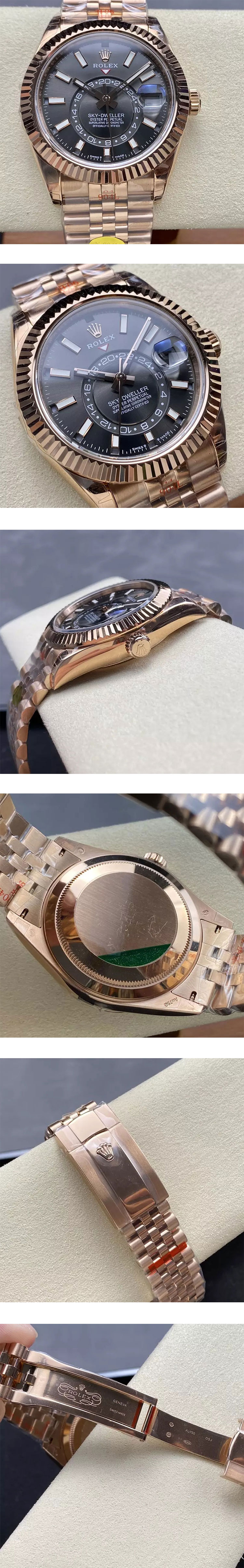 NOOB製 ロレックスコピー M36935-0008 スカイドゥエラー 42mm スレート 9002搭載 多機能腕時計