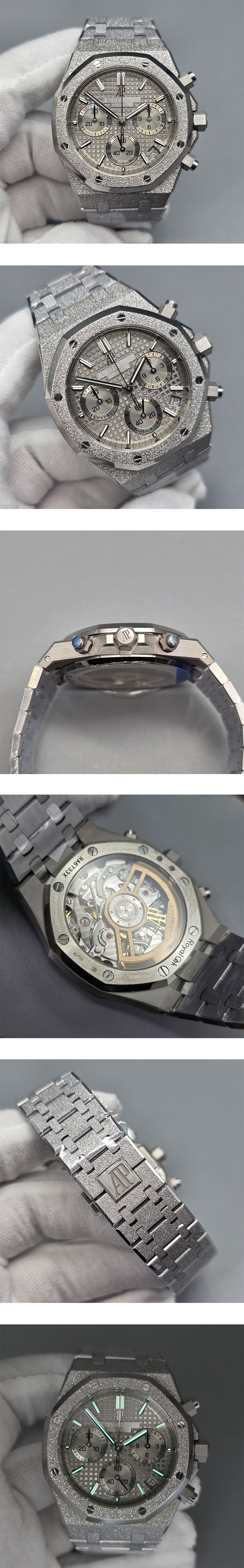 APS製最高精密 オーデマ ピゲコピー ロイヤル オーク クロノグラフ 26239BC.GG.1224BC.01 シルバー 芸能人愛用