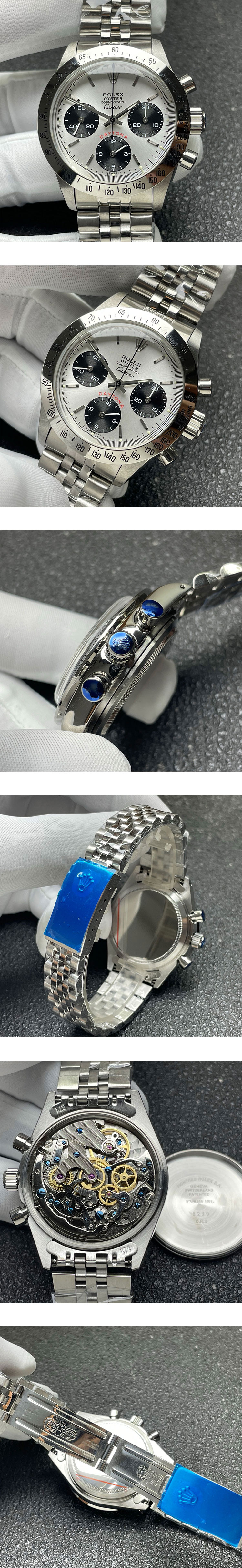(ROLEX&Cartier) ロレックススーパーコピー時計デイトナ6265ホワイト文字盤 SN工場製 品質安心