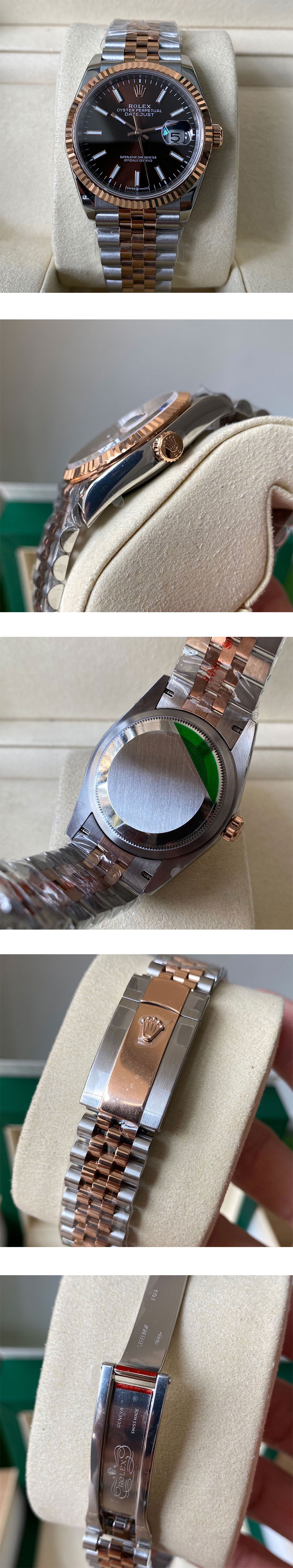 【TW工場 新作続々】ロレックスコピー M126231-0025 デイトジャスト 36mm チョコレート文字盤