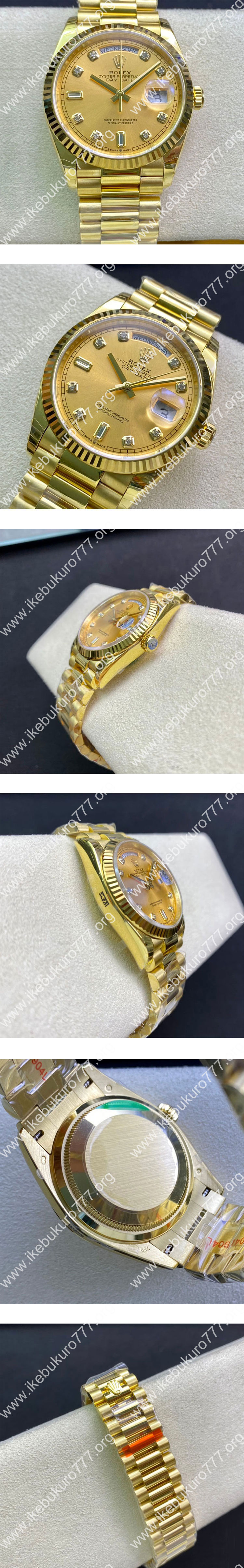 (GM工場) ロレックススーパーコピー時計 M128238-0008 デイデイト 36mm 高級感有り