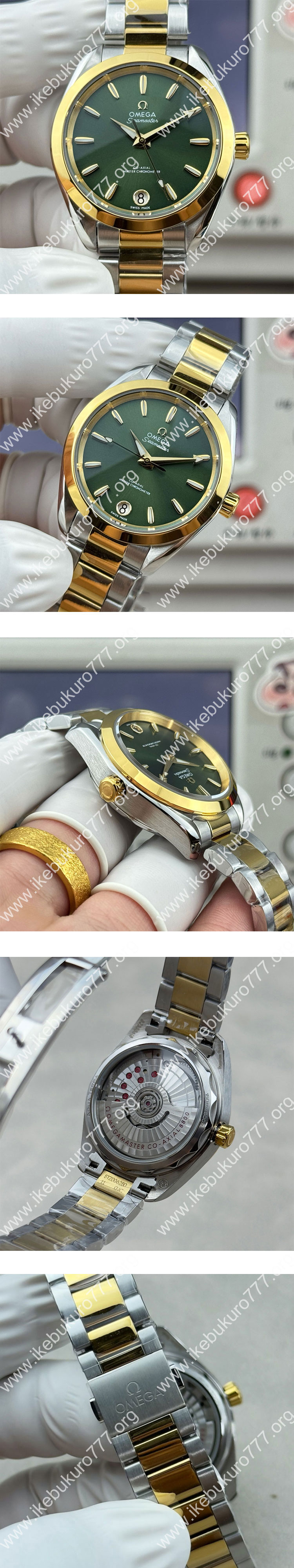 【VS+製】オメガコピー シーマスターアクアテラ 220.20.34.20.10.002  ケース径34mm グリーン文字盤