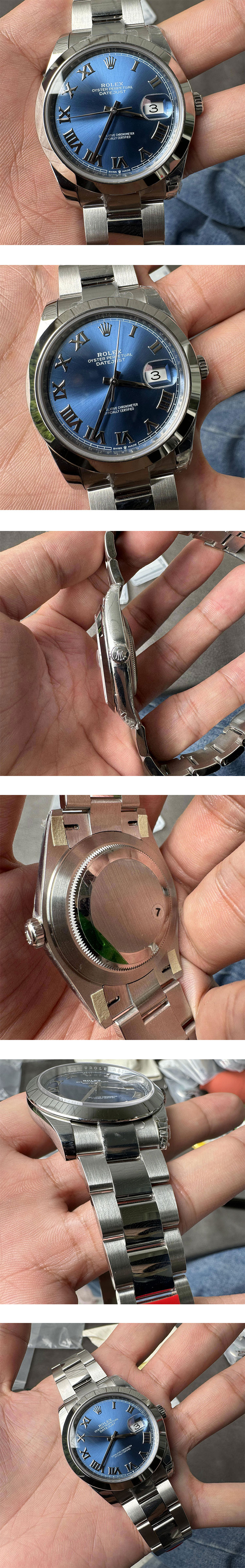 (VS製造工場) ロレックスコピーデイトジャスト M126300-0017 (ケース径41mm) ブルー文字盤高級腕時計ブランド