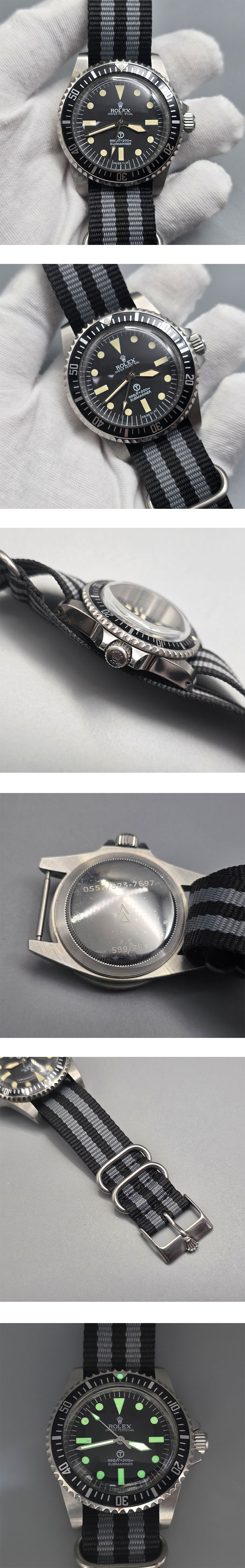 ロレックスコピー 軍用サブマリーナ 5517 価版2836-2ムーブ搭載