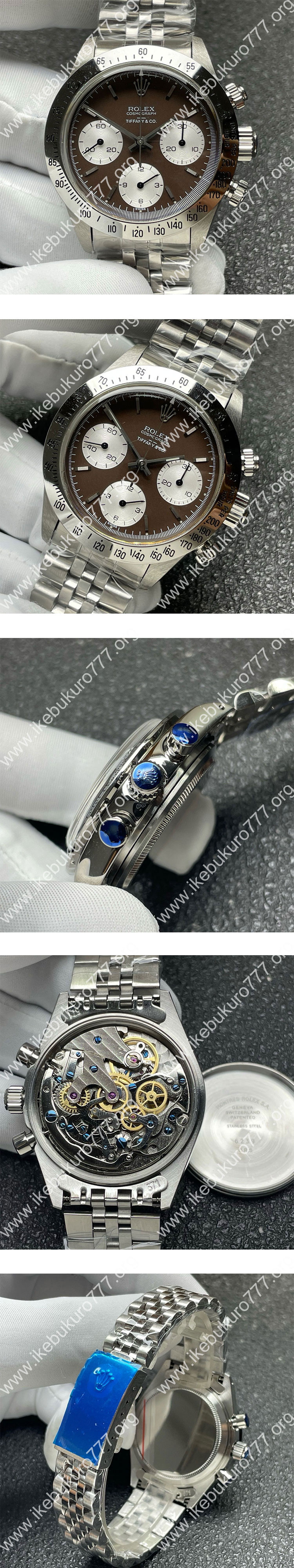 (ROLEX&Tiffany) ロレックスコピー時計デイトナ6265 ブラウン文字盤 SN製 品質安心