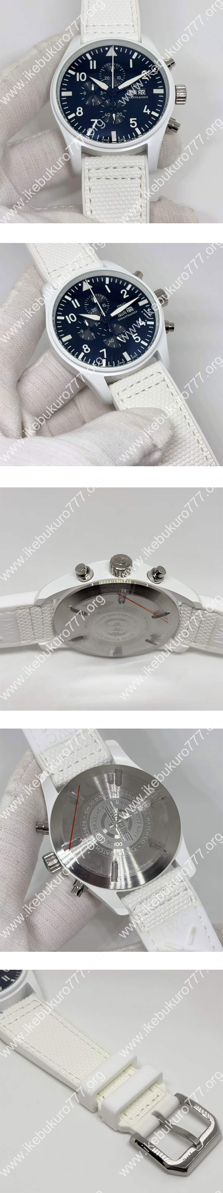 【QM製 品質良好】IWC パイロットコピープティフランスIW389105 ブラック 電池式腕時計