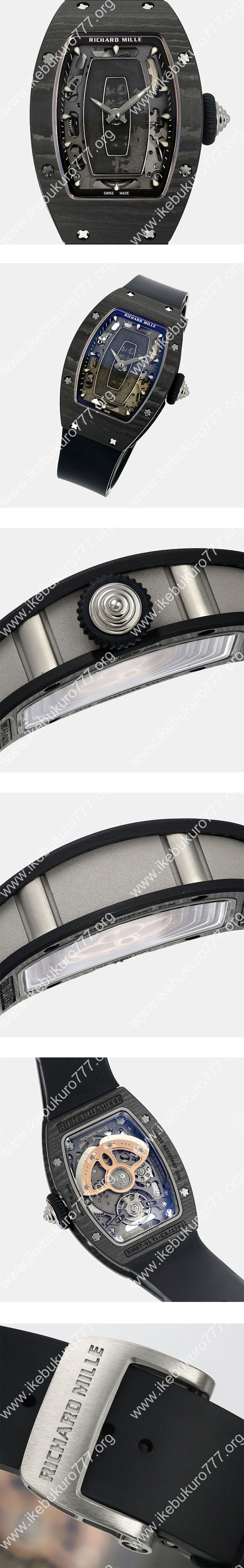 【ZF工場製造】入手難易度リシャールミルRM 07-01  TICA ブラック文字盤 腕時計 レディース