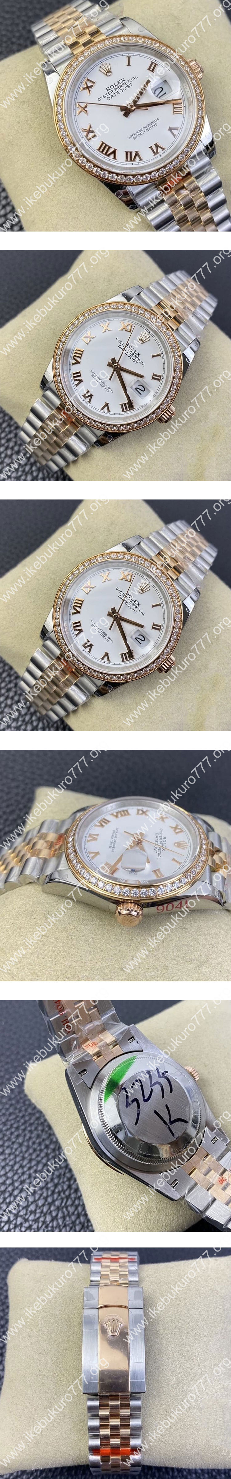 (GM工場)ロレックスデイトジャストM126281RBR-0003(36mm)ホワイト