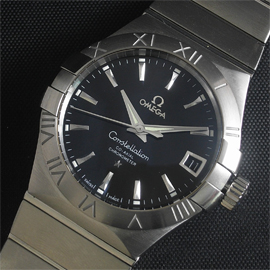 【カジュアル時計】OMEGA コンステレーション Swiss SW200 ムーブ Automatic 夜光 デイト ブラック